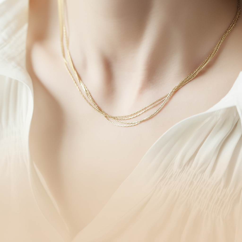 Multi-Strand Gold Choker