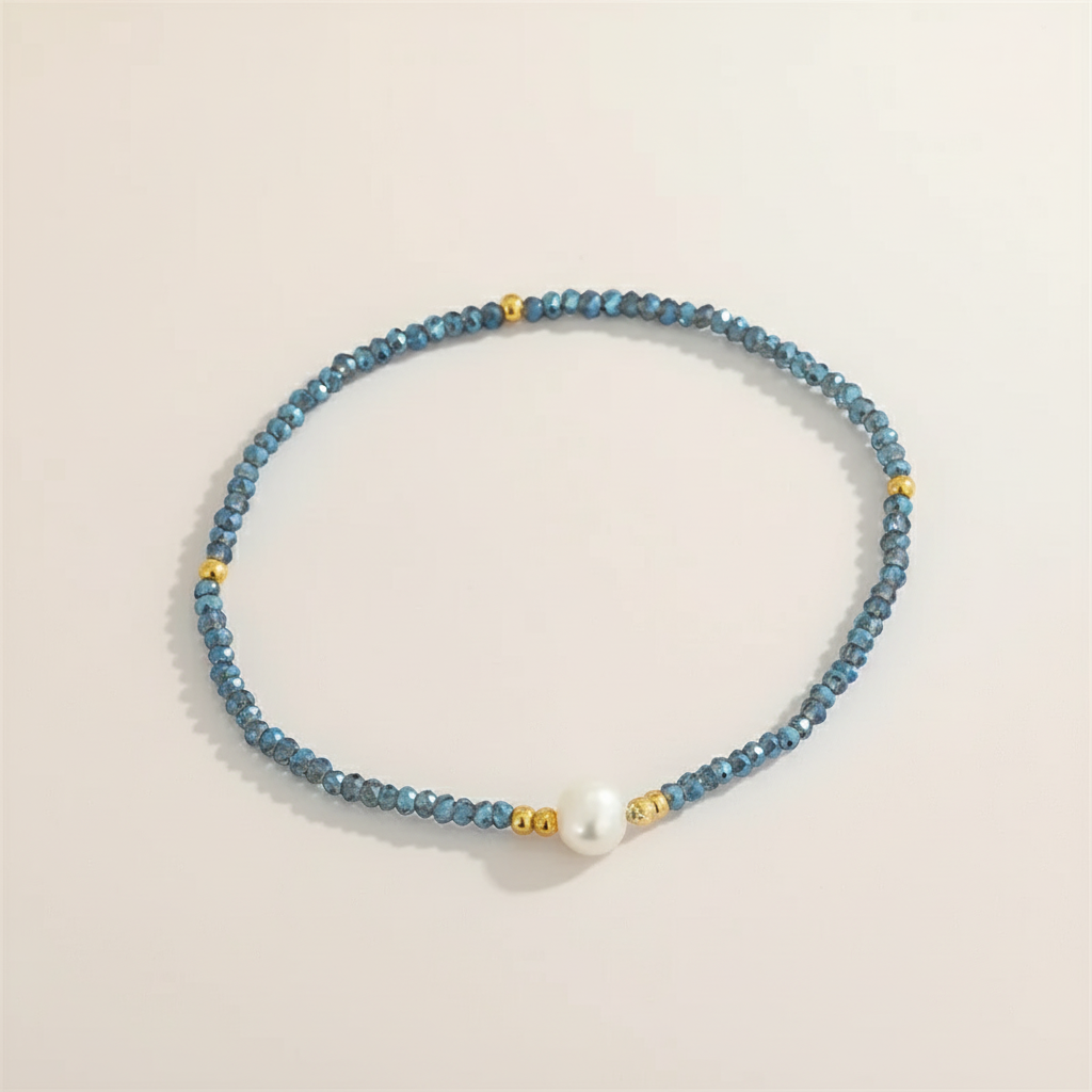 Beaded Bracelet - darkbule