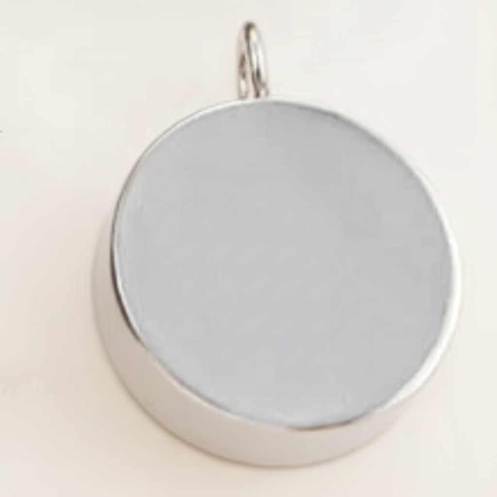 Vermeil Key Pendant Necklace - Rhodium plated