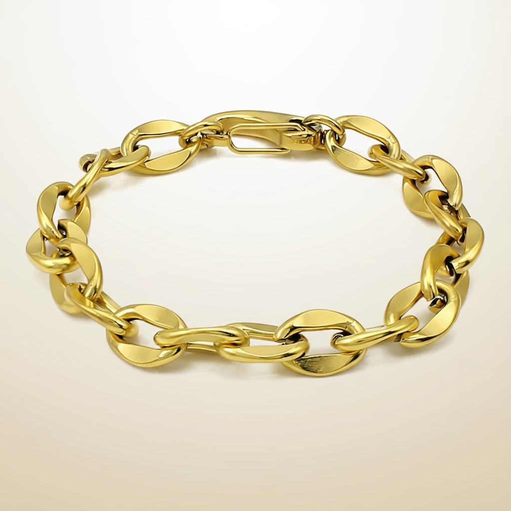 Chunky Link Gold Plated Bracelet
