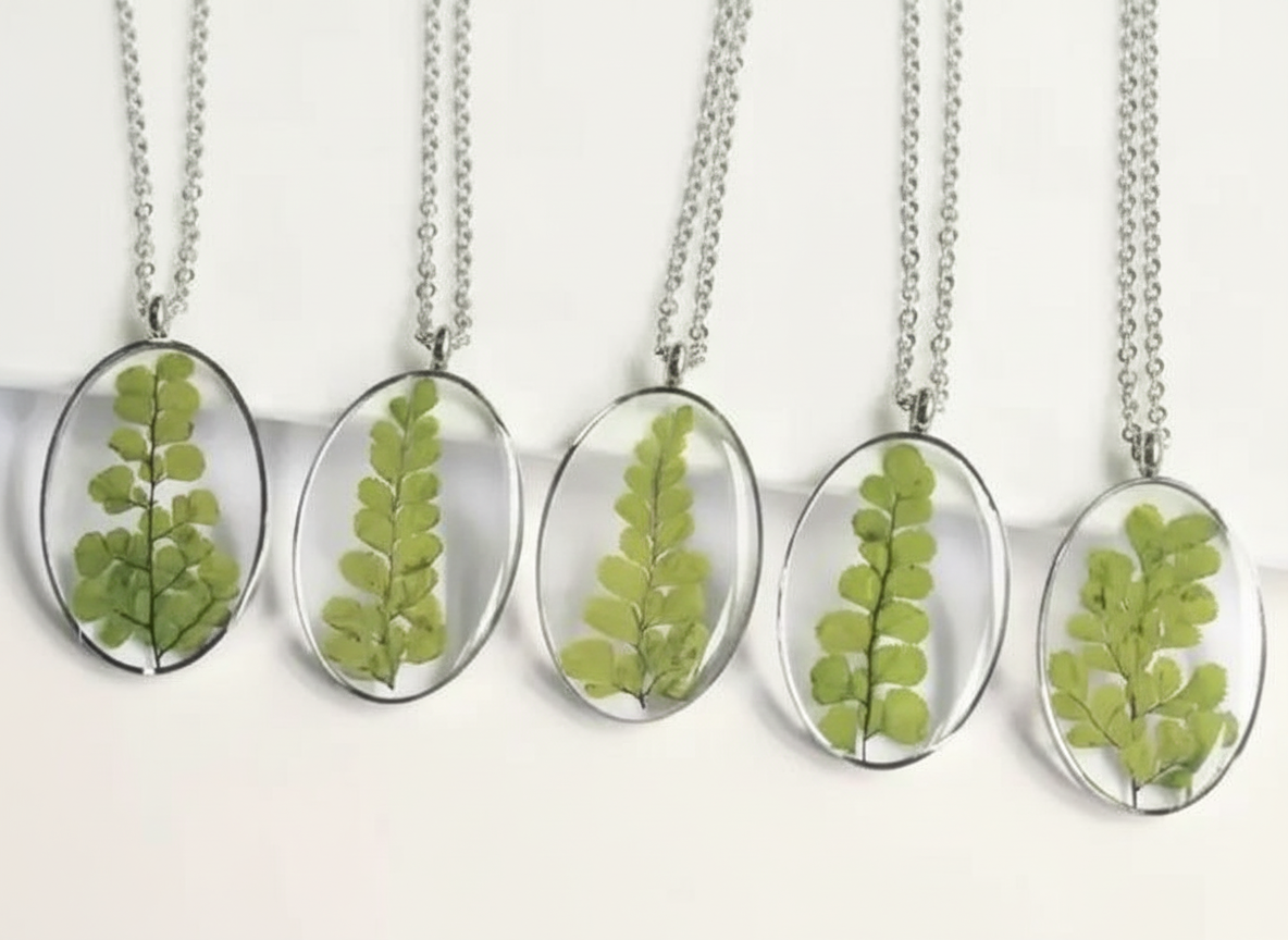 Assorted Fern Resin Necklace