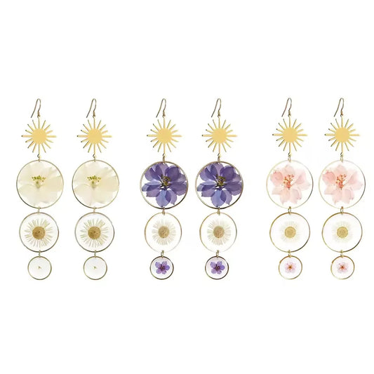 Pressed Daisy Earrings