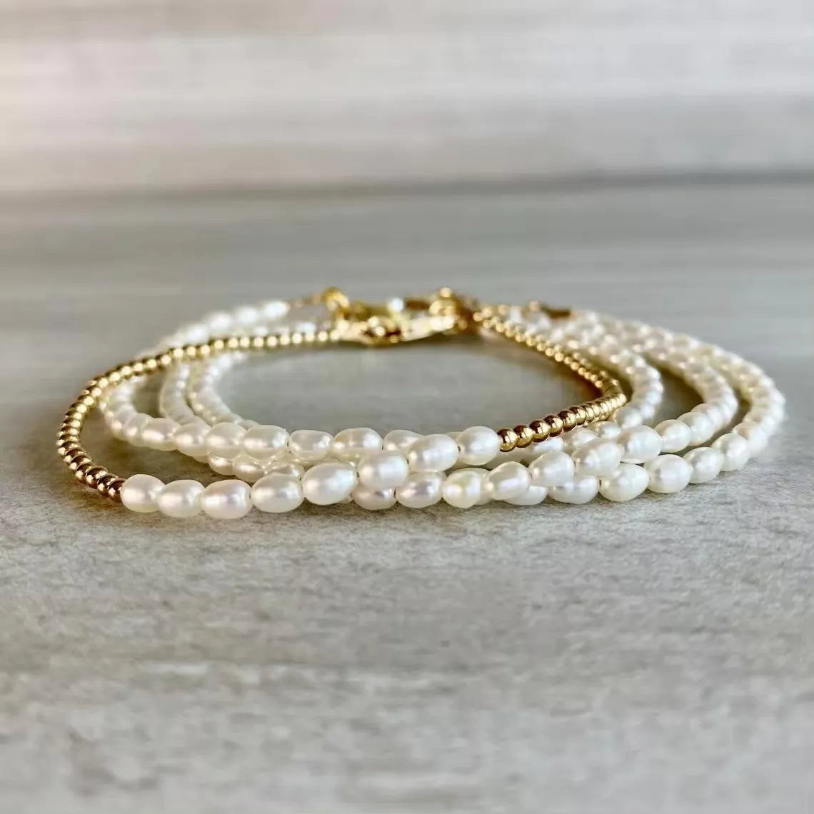 Gold Plated and Pearl Bracelet