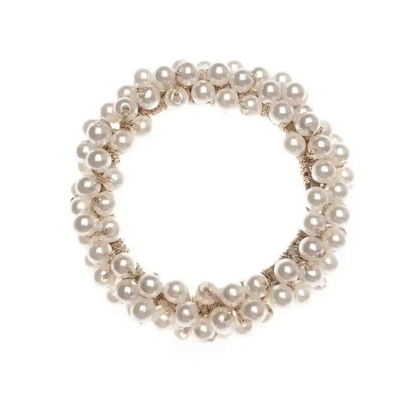 Rhinestone Pearl Hair Tie