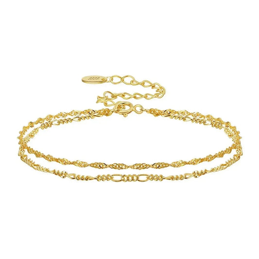 Double Layered Gold Plated Bracelet