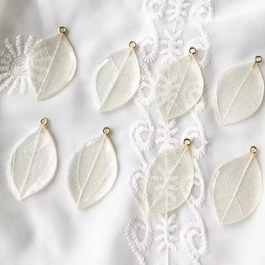 Real Leaf Resin Pendant Necklace