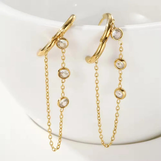 Long Chain Tassel Earrings