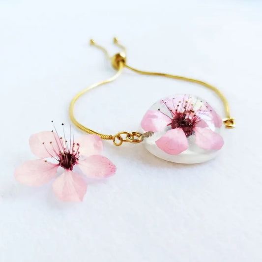 Cherry Blossom Resin Bracelet