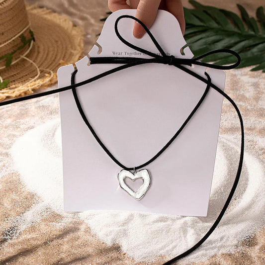 Open Heart Pendant Necklace