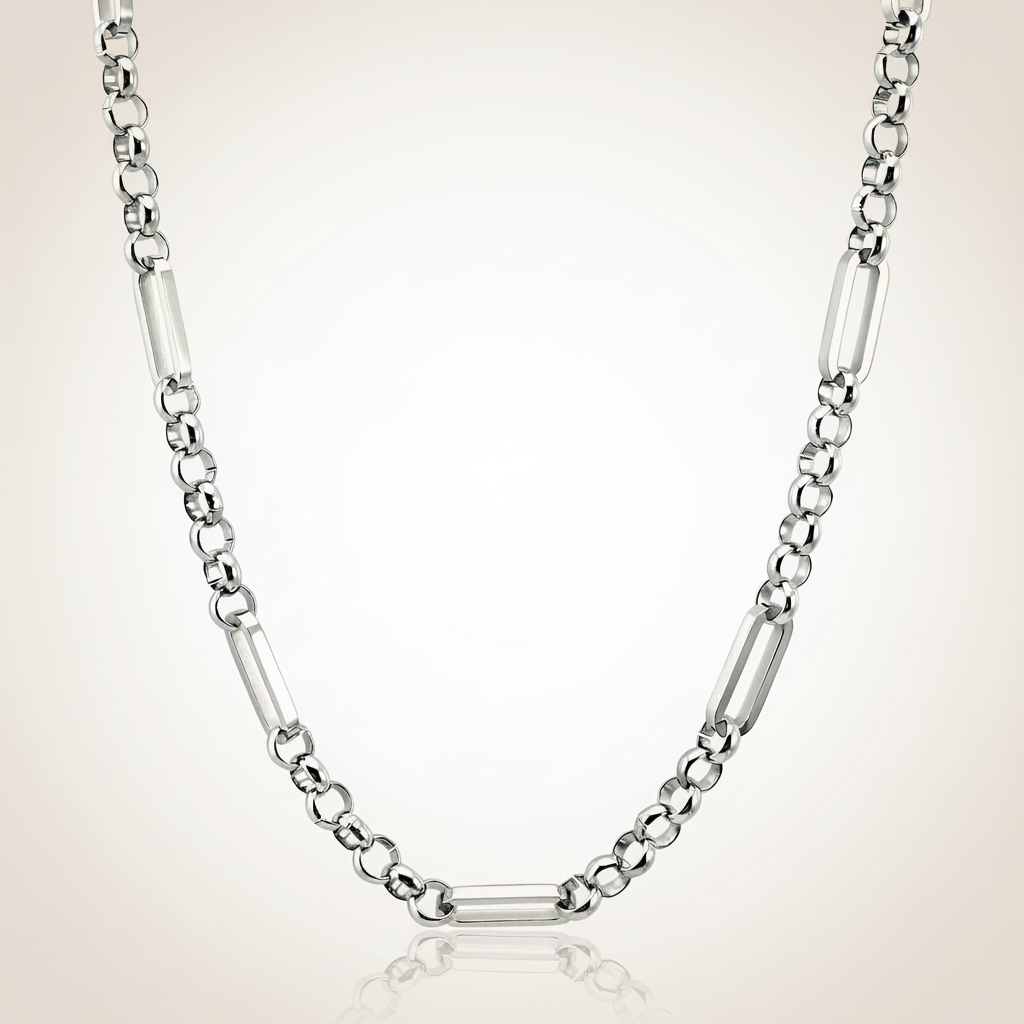 Classic Stainless Steel Necklace Assorted - Silver