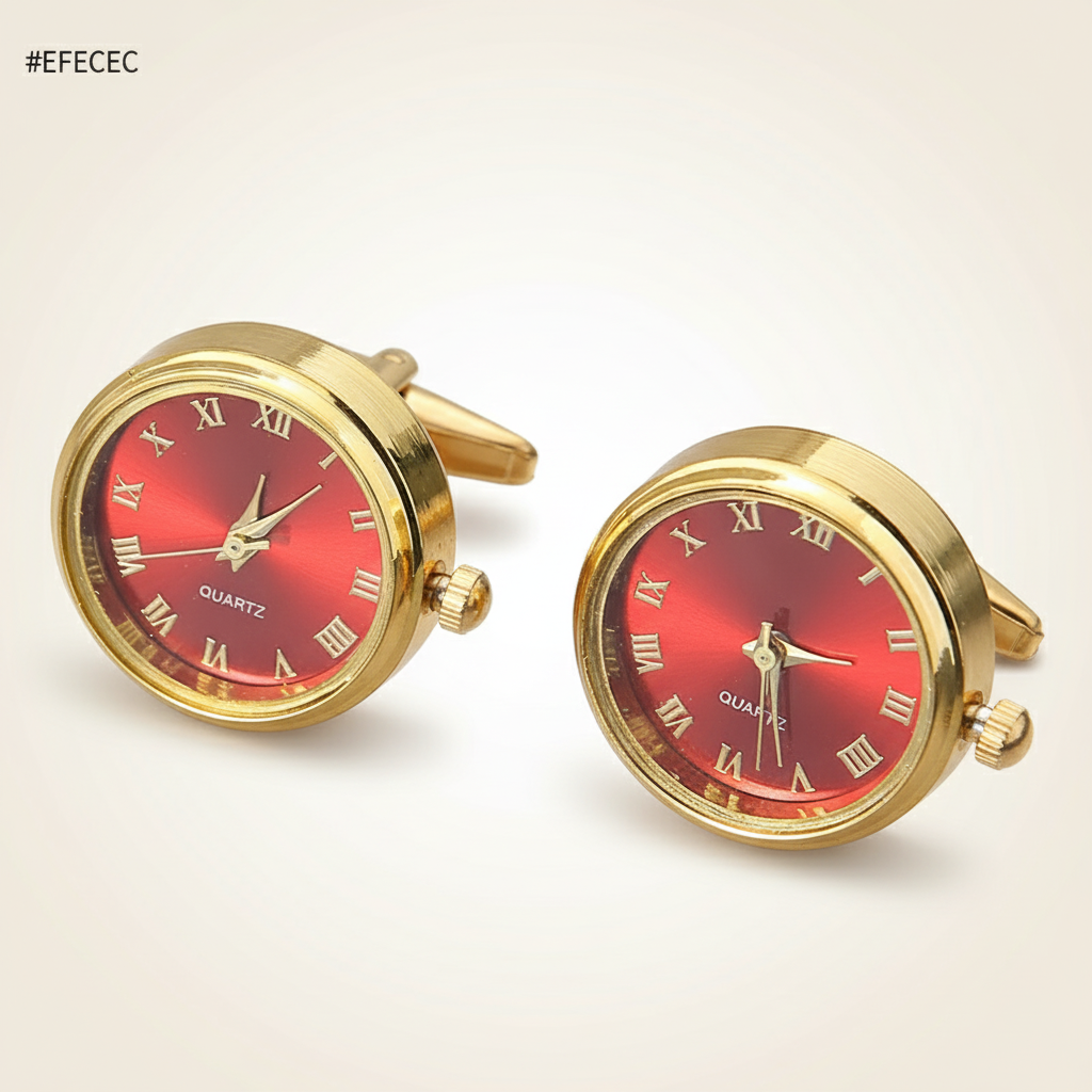 Watch Cuff Links - Red