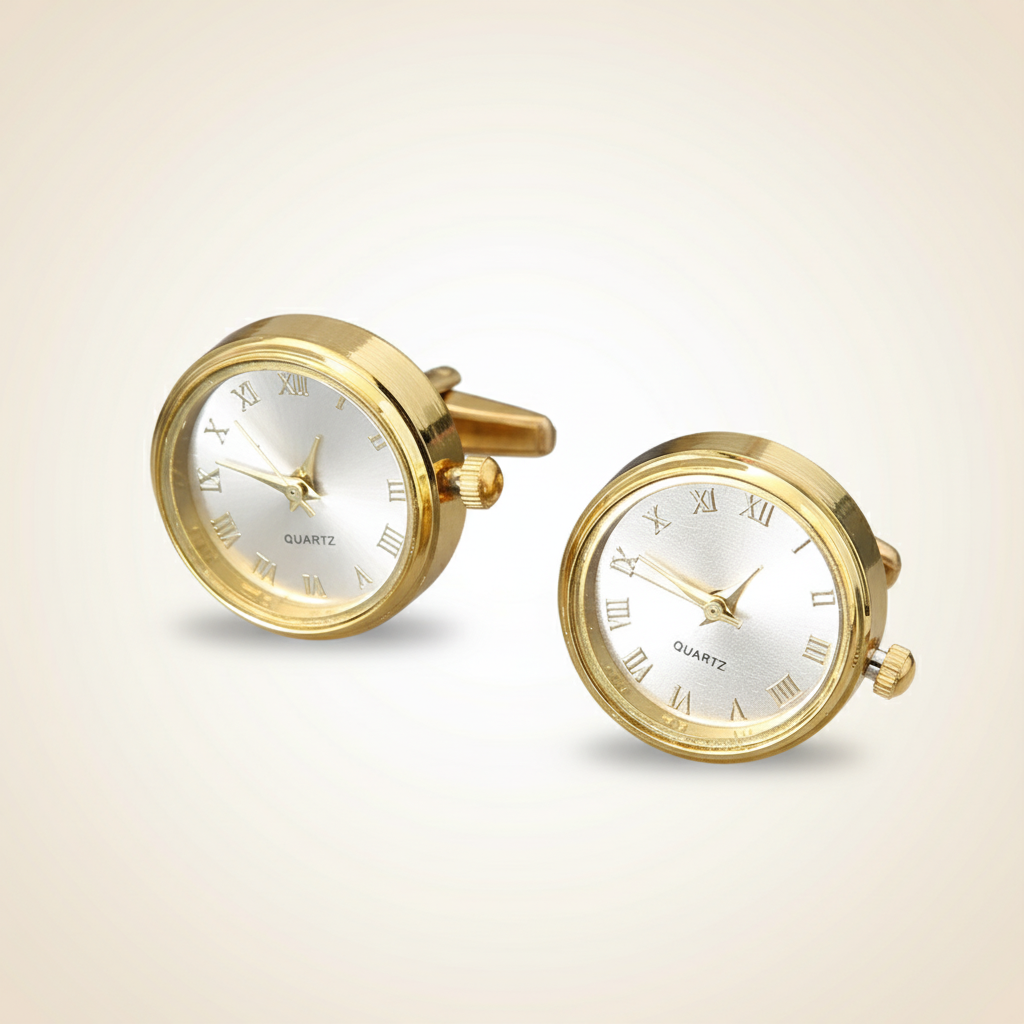 Watch Cuff Links - White