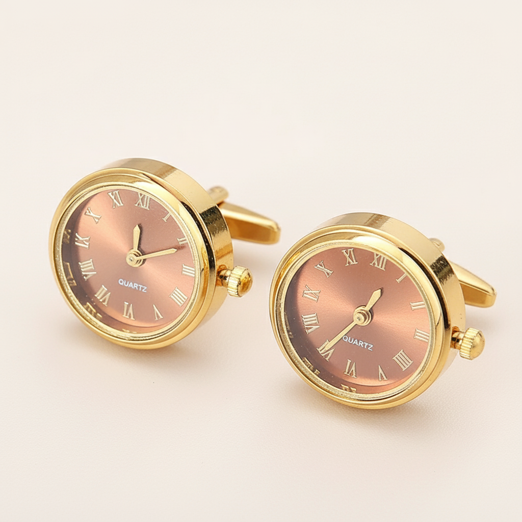Watch Cuff Links - Champagne