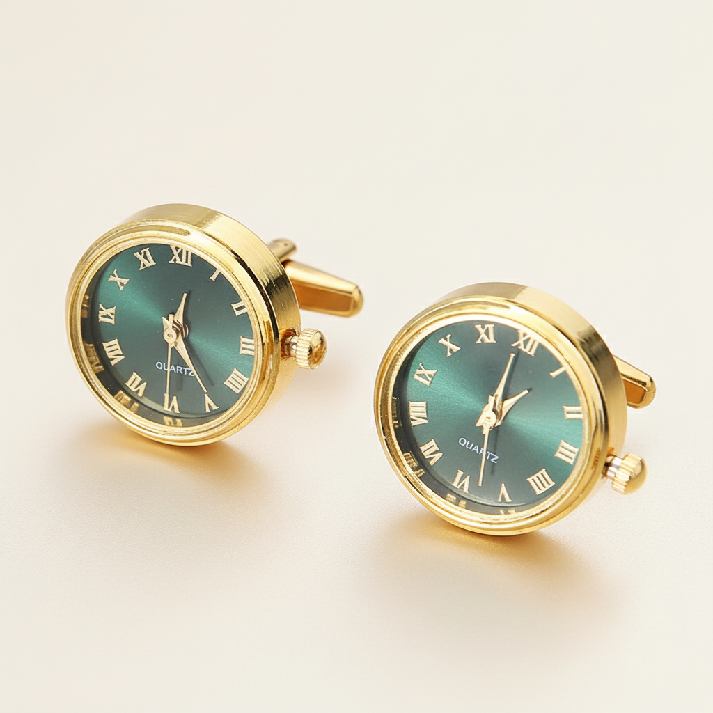 Watch Cuff Links - Green