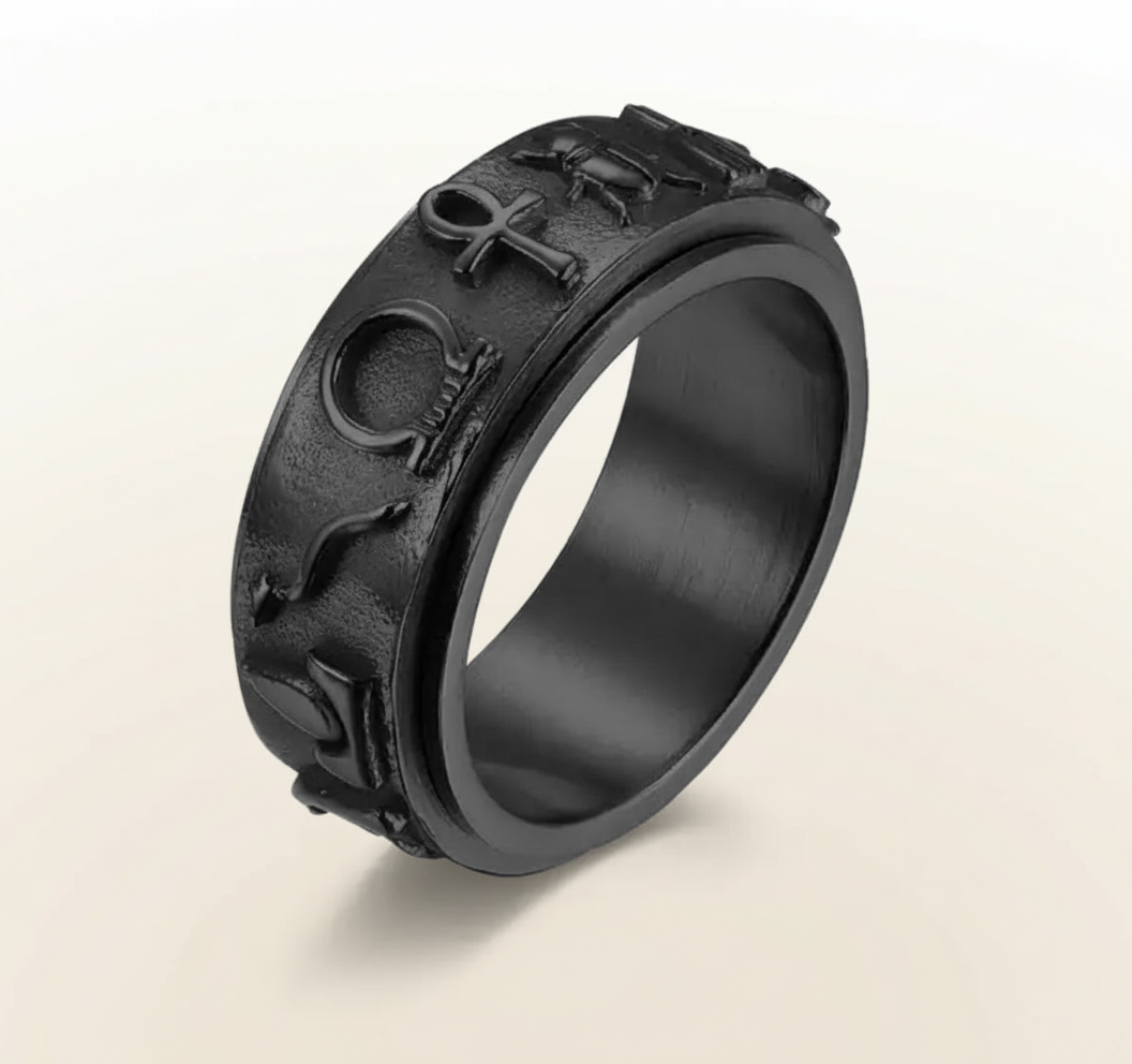 Hieroglyph Spinner Ring Assorted