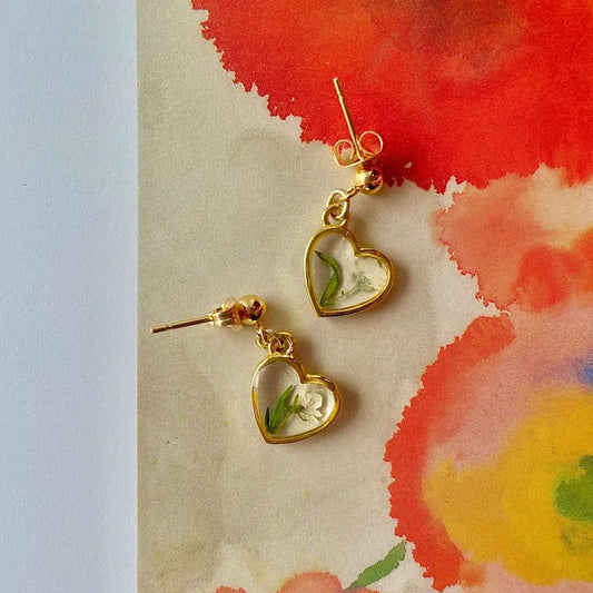 Gold Plated Heart Shaped Earrings