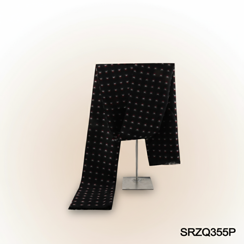Basket Weave Scarf - Black Wholesale Scarf SRZQ355P
