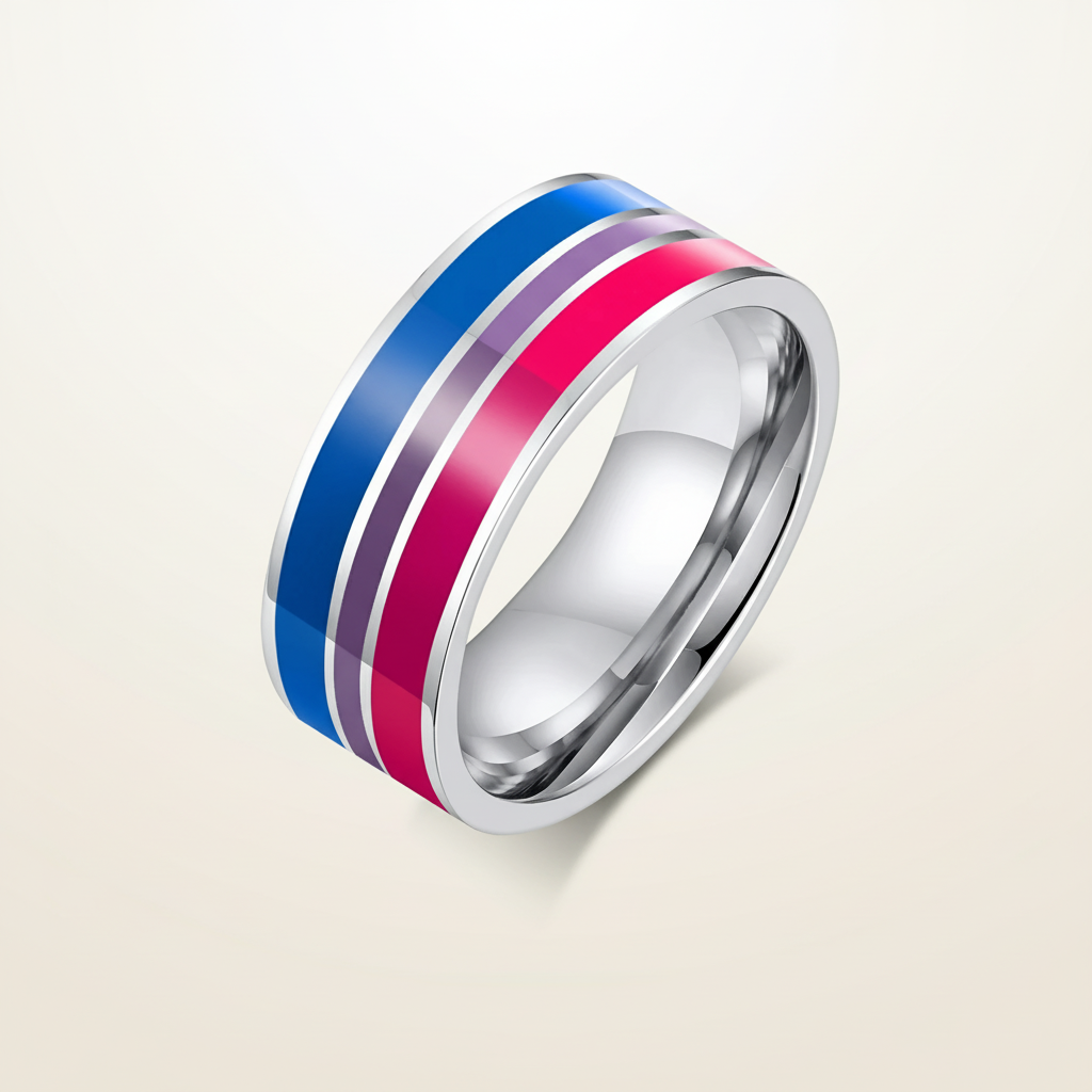 Pride Rings - Transgender Assorted Sizes - Silver 033