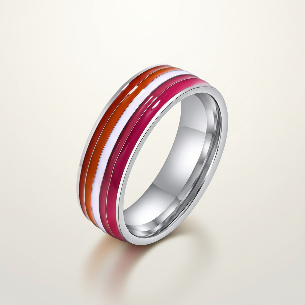 Pride Rings - Transgender Assorted Sizes - Silver 040