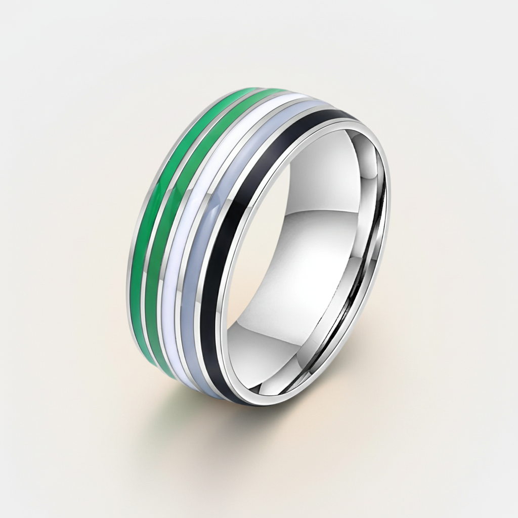 Pride Rings - Transgender Assorted Sizes - Silver 047