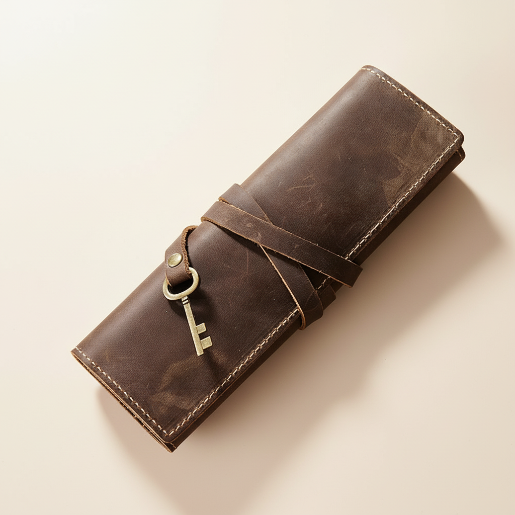 Wrap Pencil Case - Coffee