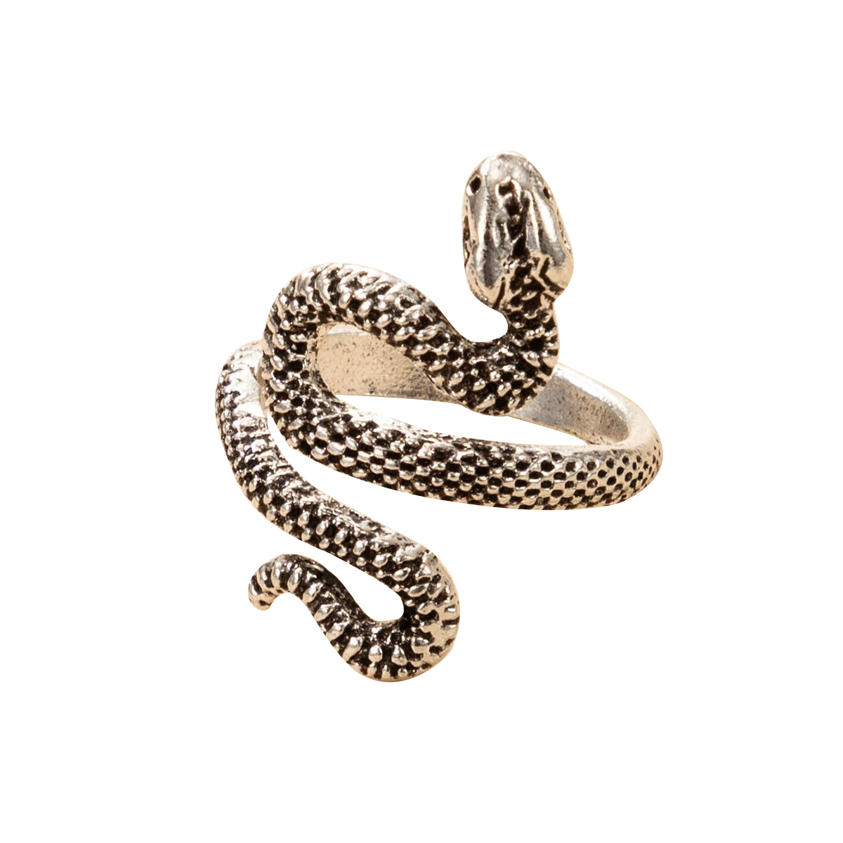 coiled snake ring silver and gold tone assorted