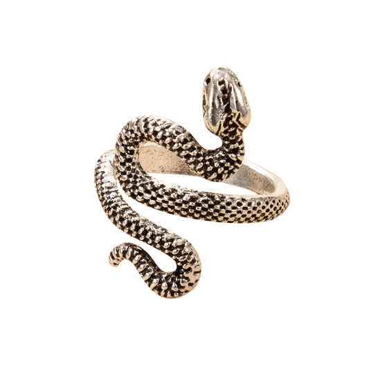 coiled snake ring silver and gold tone assorted