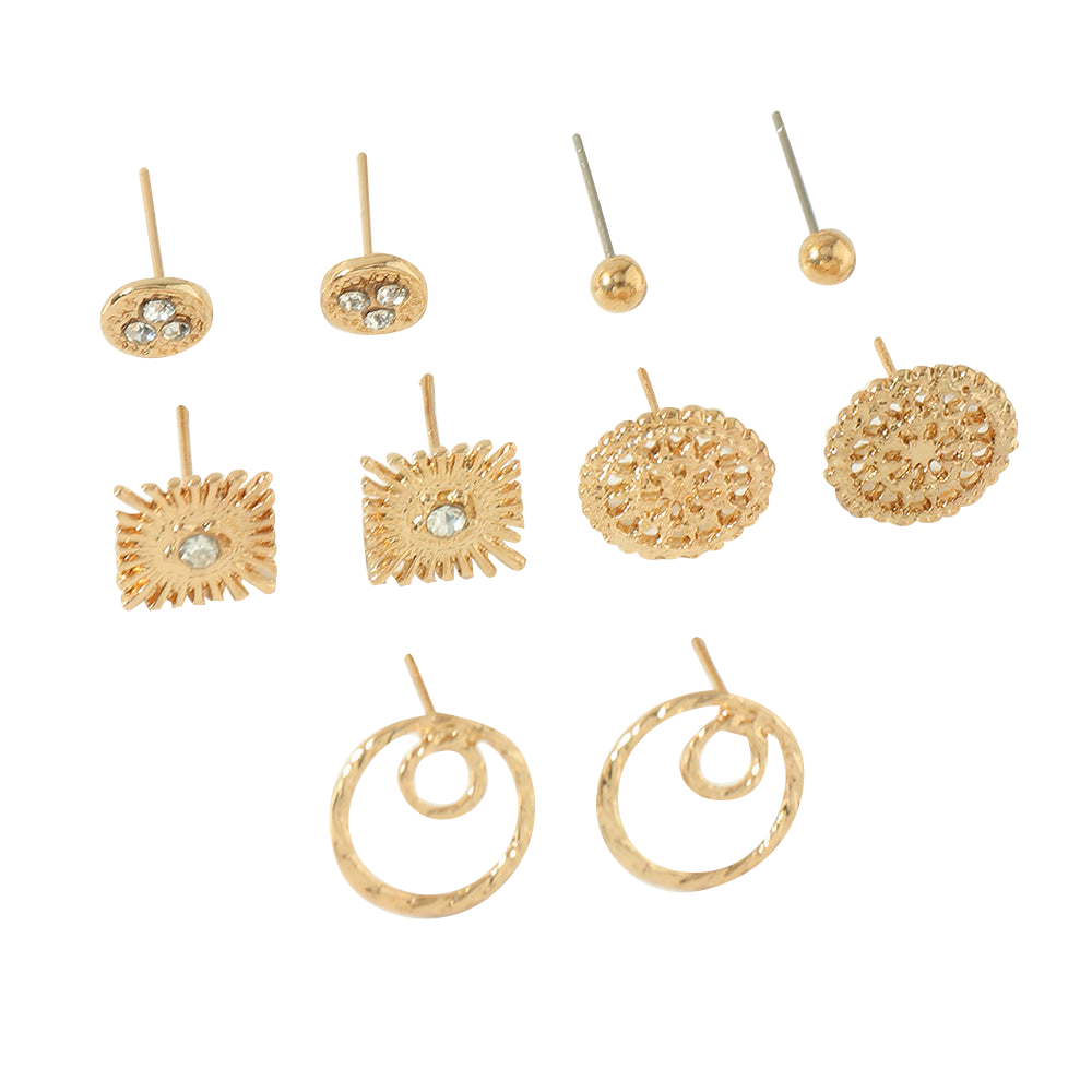 Sample Double circle post earrings