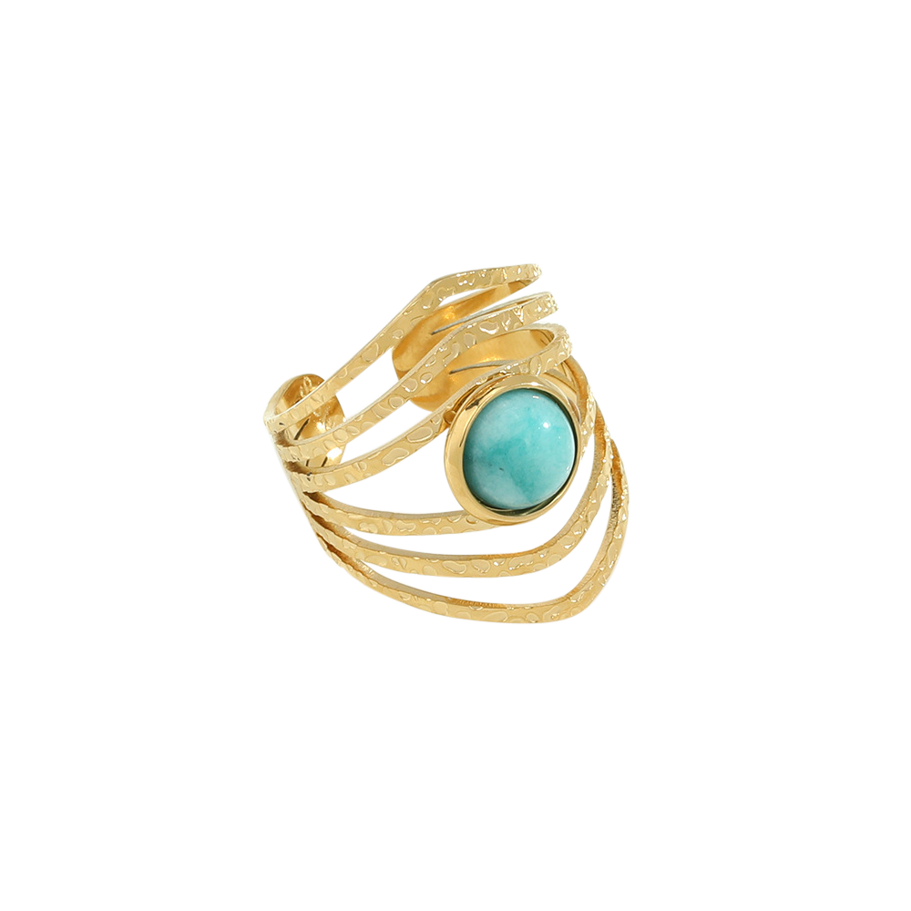 6-band turquoise open ring