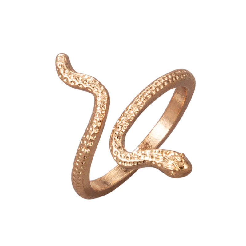 single wrap snake ring silver and gold tone assorted