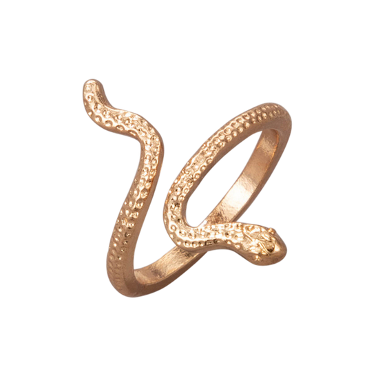 single wrap snake ring silver and gold tone assorted