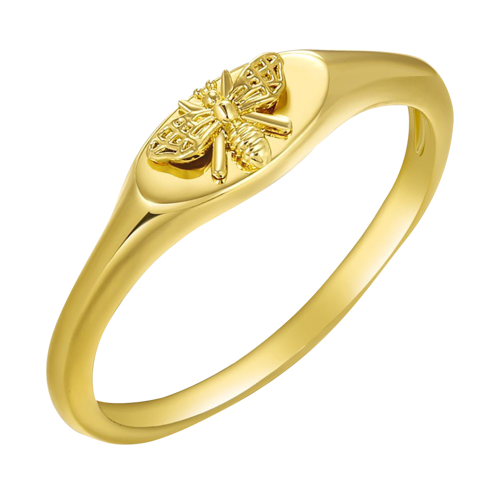 bee signet ring