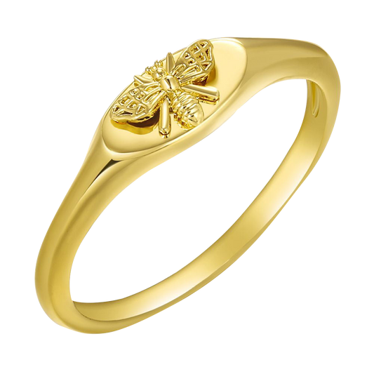 bee signet ring