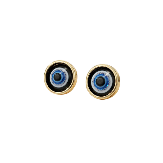 evil eye enamel post earrings