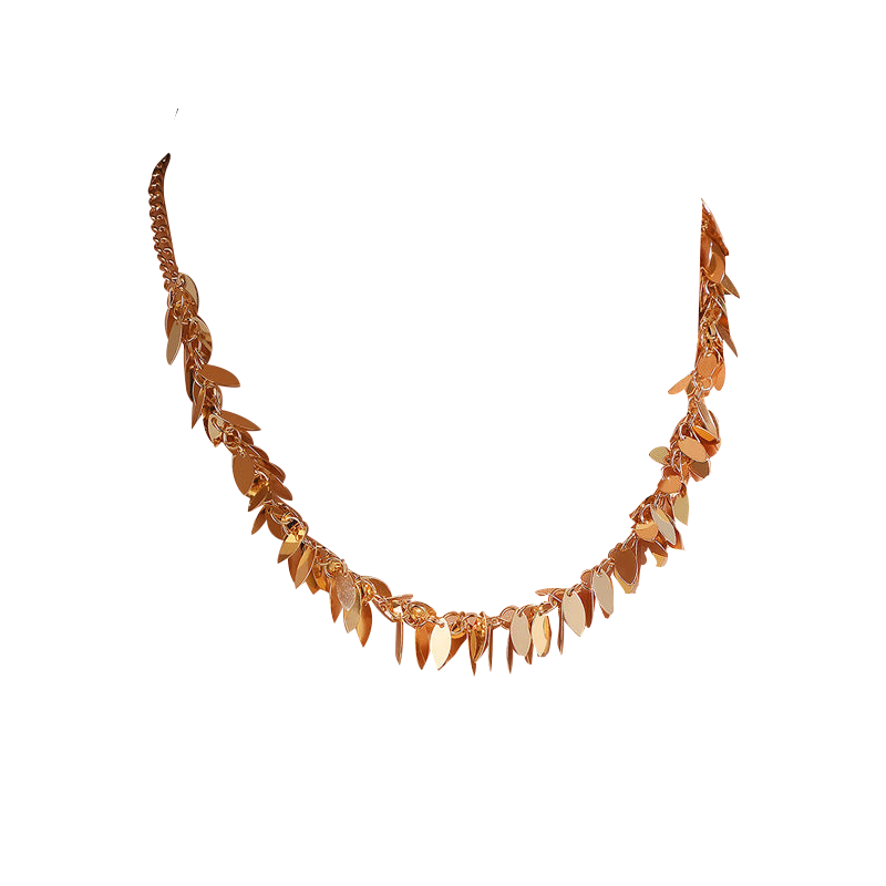 natural pattern leaf necklace