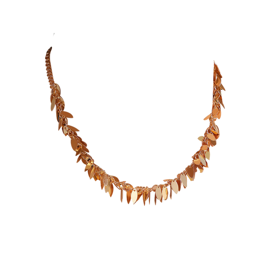 natural pattern leaf necklace