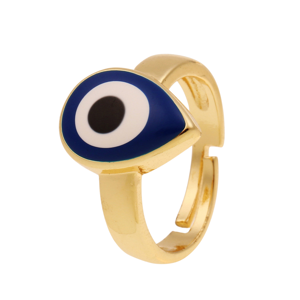 evil eye ring - copper plated