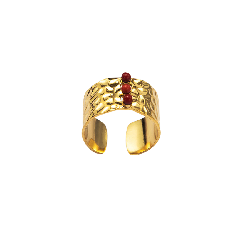 18K gold plated open ring