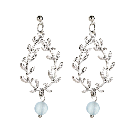 silver leaf earrings