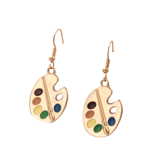 paint palette earrings