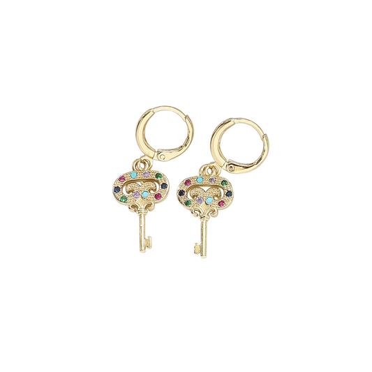 Key multi zc earrings- EAR KEY MULTI COLOR