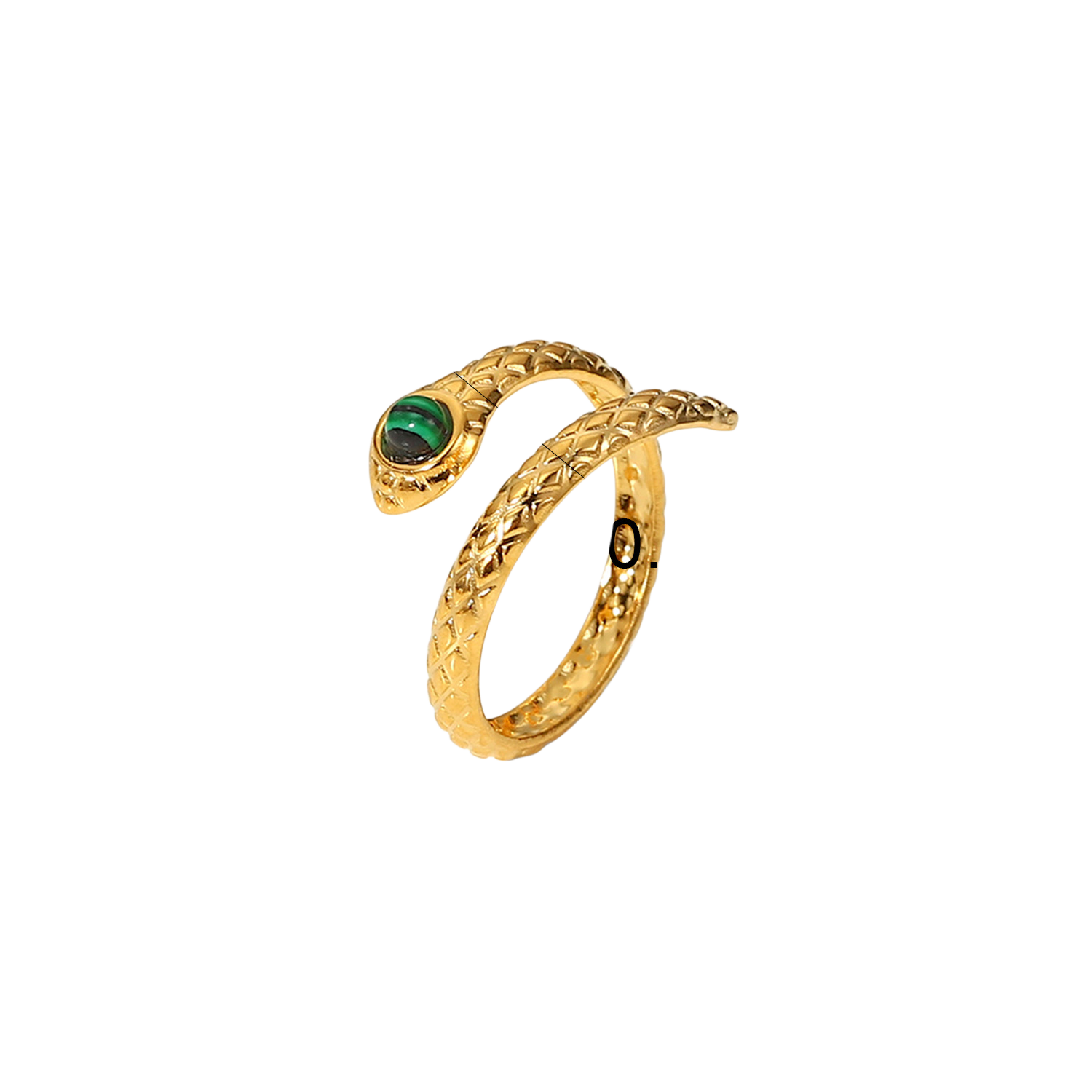 18K gold plated snake ring