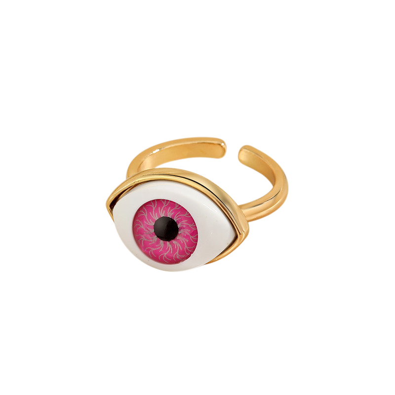 18K gold eye ring