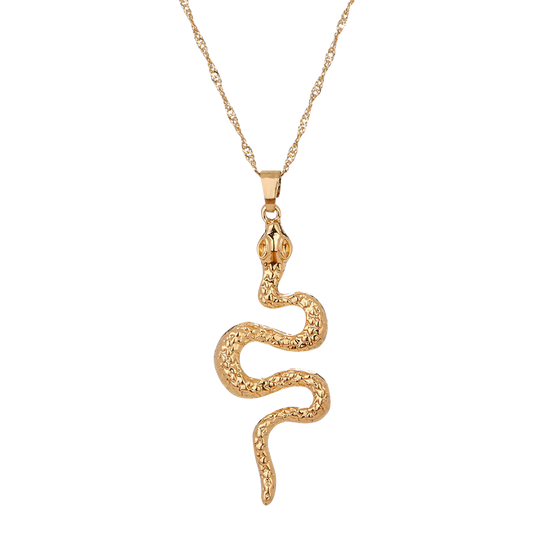 necklace with snake pendant