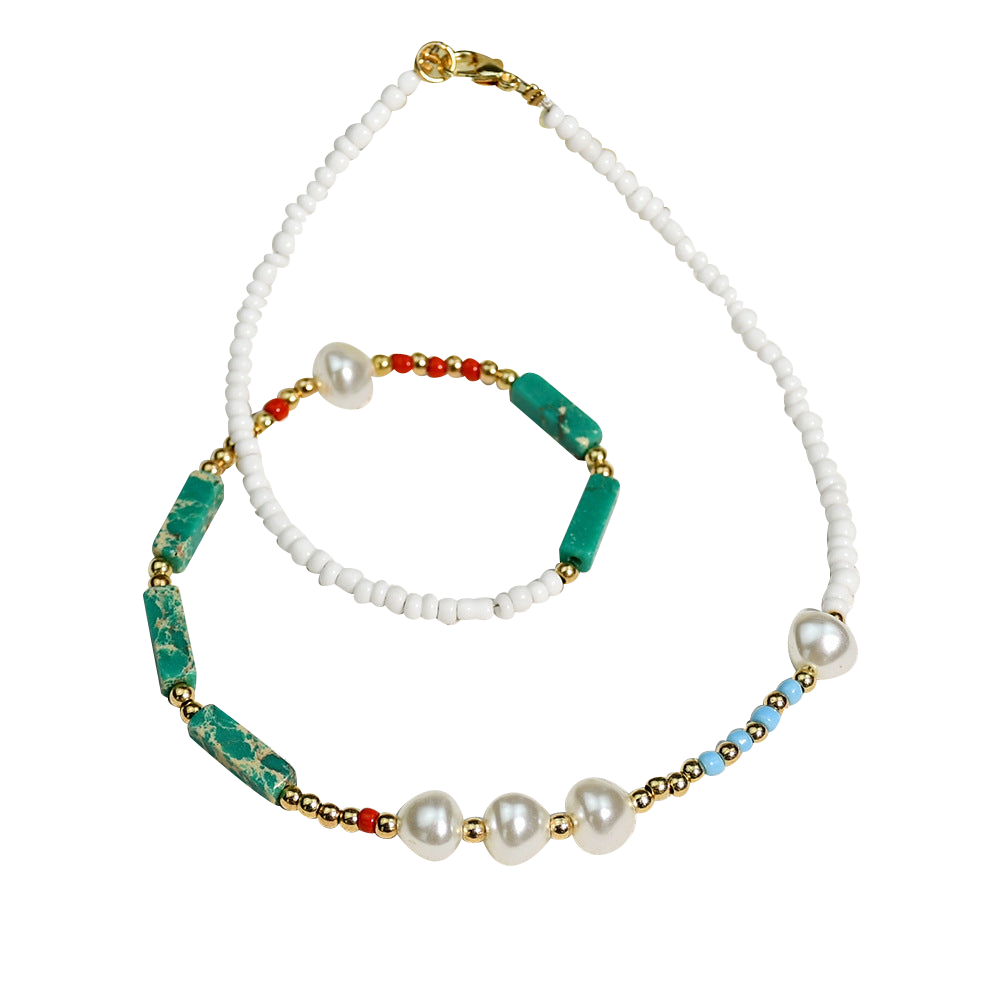 Pearl multi-bead combo necklace